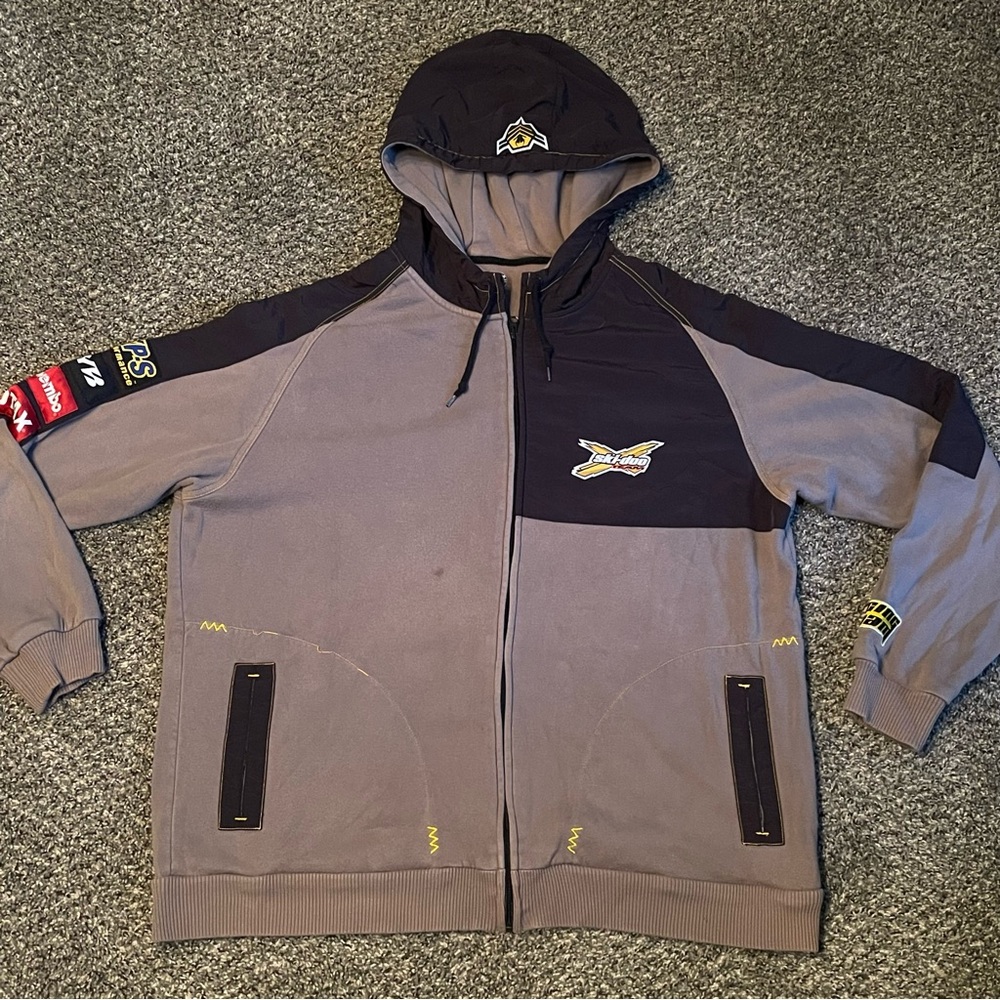 Ski-Doo Snowmobile Motorsports Embroidered Racing Zip Up Sweatshirt Size XL